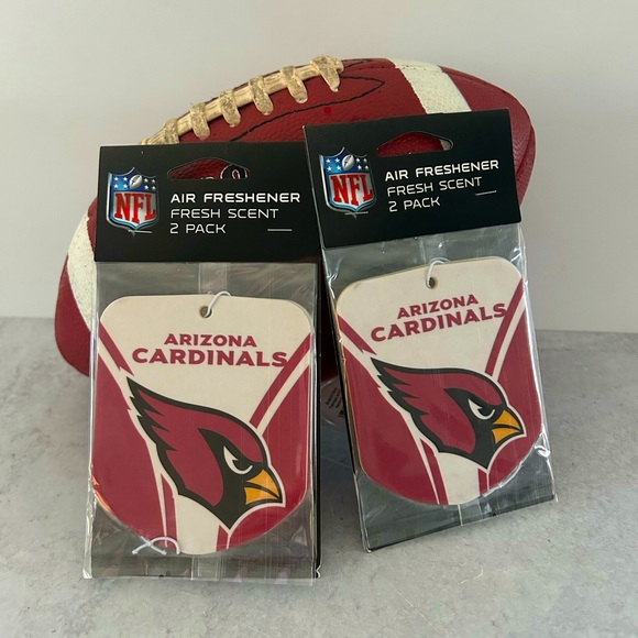 Arizona Cardinals NFL 4-pack Lot Double Sided Hanging Fresh Scent Air Fresheners - Picture 2 of 4